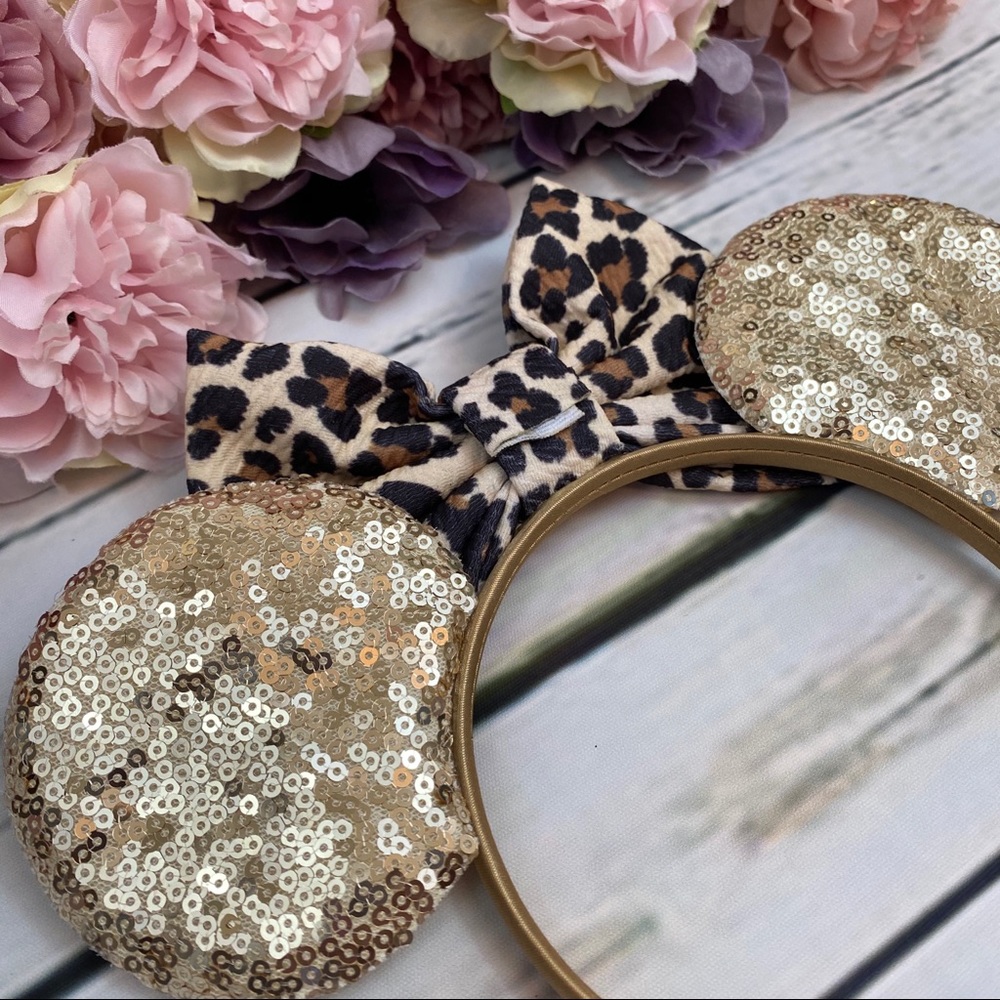 Minnie Mouse Leopard Bow Animal Kingdom Headband - Picture 14 of 16